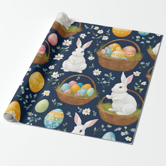 Papier Cadeau Populaire Bunny Happy Easter Collection (Déroulé)