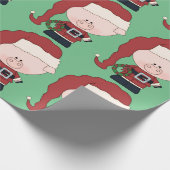 Papier Cadeau Porc Claus de Père Noël (Coin)