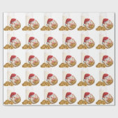 Papier Cadeau Porc de biscuit de Noël (Plat)
