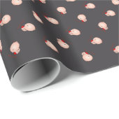 Papier Cadeau Porc humoristique "d'Eatings de la saison" (Coin rond)