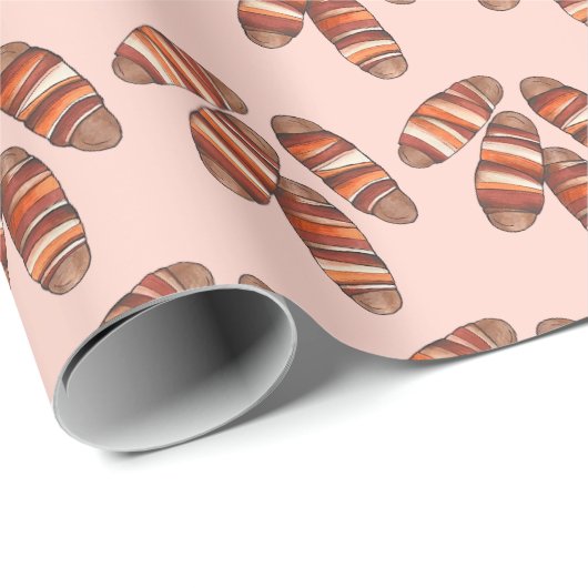 Papier Cadeau Porcs dans les couvertures Bacon Sausage Royaume-U (Coin rond)