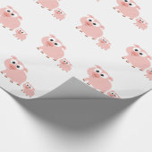 Papier Cadeau Porcs roses mignons (Coin)