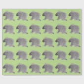 Papier Cadeau Porcupine (Plat)