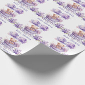 Papier Cadeau Porte adorable Teddy Bear Baby shower fille (Coin)