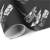 Papier Cadeau Porte-avions Nimitz Wrappingpaper (Coin rond)