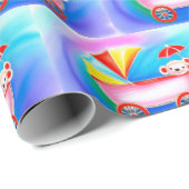 Papier Cadeau Porte-bébé coloré (Coin rond)
