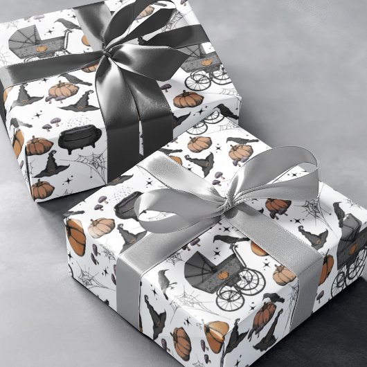 Papier Cadeau Porte-bébé gothique Halloween