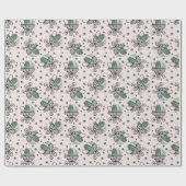 Papier Cadeau Porte-bébé rose Baby shower de la Saint Patrick (Plat)