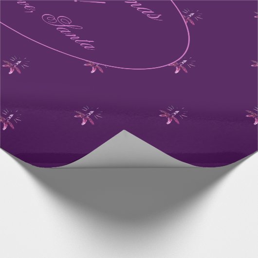 Papier Cadeau Porte-bougies rose violet élégant Noël (Coin)