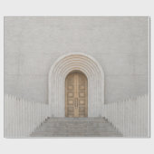 PAPIER CADEAU PORTE BROWN EN BOIS (Plat)