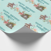 Papier Cadeau Porte de jardin arboré de forêt enchantée sur Turq (Coin)