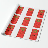 Papier Cadeau Porte rouge (Déroulé)
