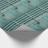 Papier Cadeau Porte Turquouise patinée (Coin)
