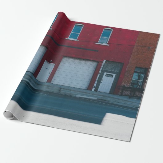 PAPIER CADEAU PORTES DE GARAGE BLANC FERMÉES EN JOURNÉE (Déroulé)