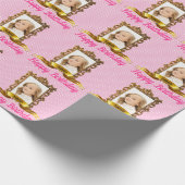 Papier Cadeau Portrait d'anniversaire do-it-yourself ajouter vot (Coin)