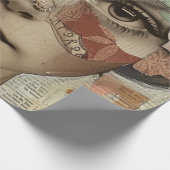 Papier Cadeau Portrait d'art en collage multimédia (10) (Coin)