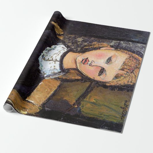 Papier Cadeau Portrait de Ceroni, Modigliani (Déroulé)