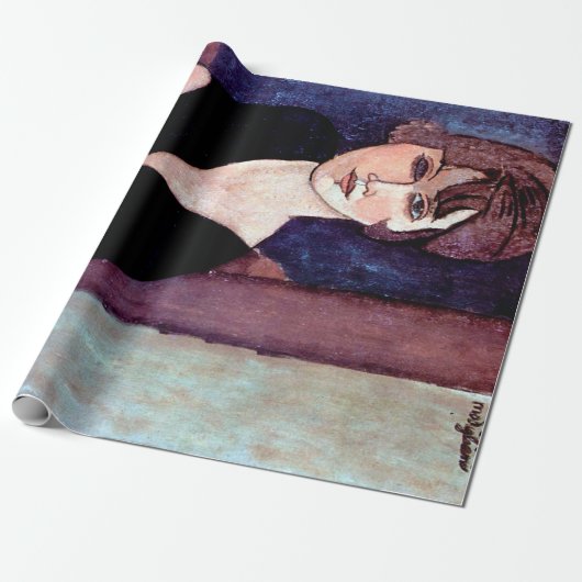 Papier Cadeau Portrait de femme, Modigliani (Déroulé)