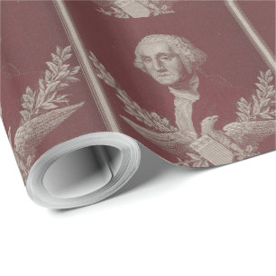 Papier Cadeau Portrait de George Washington Eagle Stars Stripes