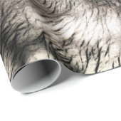 Papier Cadeau Portrait de loup (Coin rond)