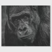 PAPIER CADEAU PORTRAIT DE MONKEY SUR BW (Plat)