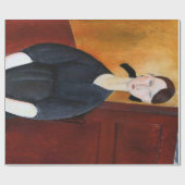 Papier Cadeau Portrait de Paulette Jourdain, Modigliani (Plat)