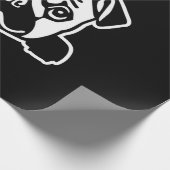 Papier Cadeau Portrait de Pug Dog Sketch (Coin)