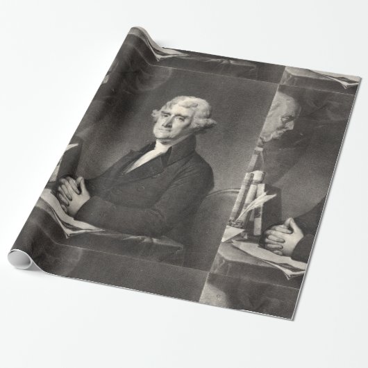 Papier Cadeau Portrait de Thomas Jefferson (Déroulé)