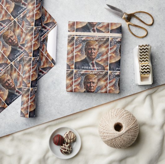 Papier Cadeau Portrait du président Donald Trump (Artisanat)