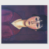 Papier Cadeau Portrait d'une jeune femme, Modigliani (Plat)