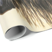 Papier Cadeau Portrait friésien à cheval (Coin rond)