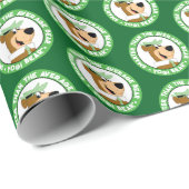 Papier Cadeau Portrait souriant de l'ours de Yogi (Coin rond)