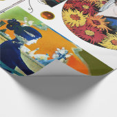 PAPIER CADEAU PORTRAITS DE FEMME , BEAUTÉ ART DÉCO MODE COSTUME (Coin)