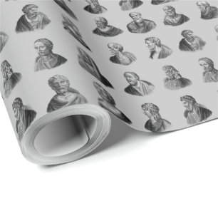 Papier Cadeau Portraits Motif des philosophes anciens