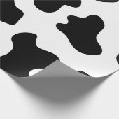 Papier Cadeau Ports De Vache Noir Et Blanc Impression De Fourrur (Coin)