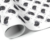 Papier Cadeau Portugais de l'histoire des chiens d'eau Design (Coin rond)