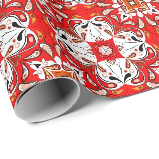 Papier Cadeau Portuguese Ceramic Tile Pattern (Coin rond)