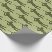 Papier Cadeau Pose de sniper de l'Armée Verte (Coin)