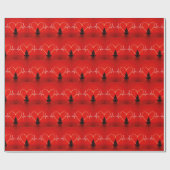 Papier Cadeau Pose De Yoga Avec Coeur (Plat)