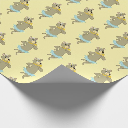 Papier Cadeau Pose Joueuse de Cindy Bear (Coin)