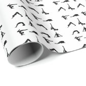 Papier Cadeau Poses de yoga (Coin rond)