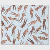 Papier Cadeau Posing Hunks Pattern (Plat)