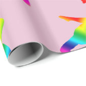 Papier Cadeau Position colorée du yoga (Coin rond)