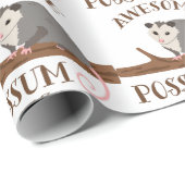 Papier Cadeau Possum génial (Coin rond)