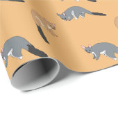 Papier Cadeau Possums à queue touffue (Coin rond)