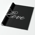 Papier Cadeau Postage Mariage d'amour gris sophistiqué<br><div class="desc">Vous pouvez facilement changer les polices et les couleurs. Vous pouvez également ajouter votre logo et l'image arrière - plan comme vous le souhaitez.</div>