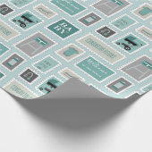 Papier Cadeau Postage Timbres bébé choses (Coin)