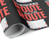 Papier Cadeau Postal Worker Funny Mail Carrier (Coin rond)