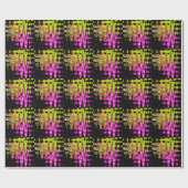 Papier Cadeau Poster d'art Abstrait Neon Glitch Imprimer (Plat)