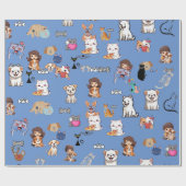 Papier Cadeau poster de animal (Plat)